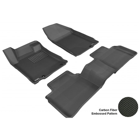 3D Maxpider NISSAN ALTIMA 2013-2014 SDN KAGU BLACK R1 R2 Floor Mat L1NS05701509